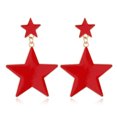 thumbnail image 1 of Jumpingount Pendientes de gota de estrella con doble abalorio para mujer, joyería para mujer, colgante grande de aleación, regalos divertidos Type1 NO1, 1 of 6