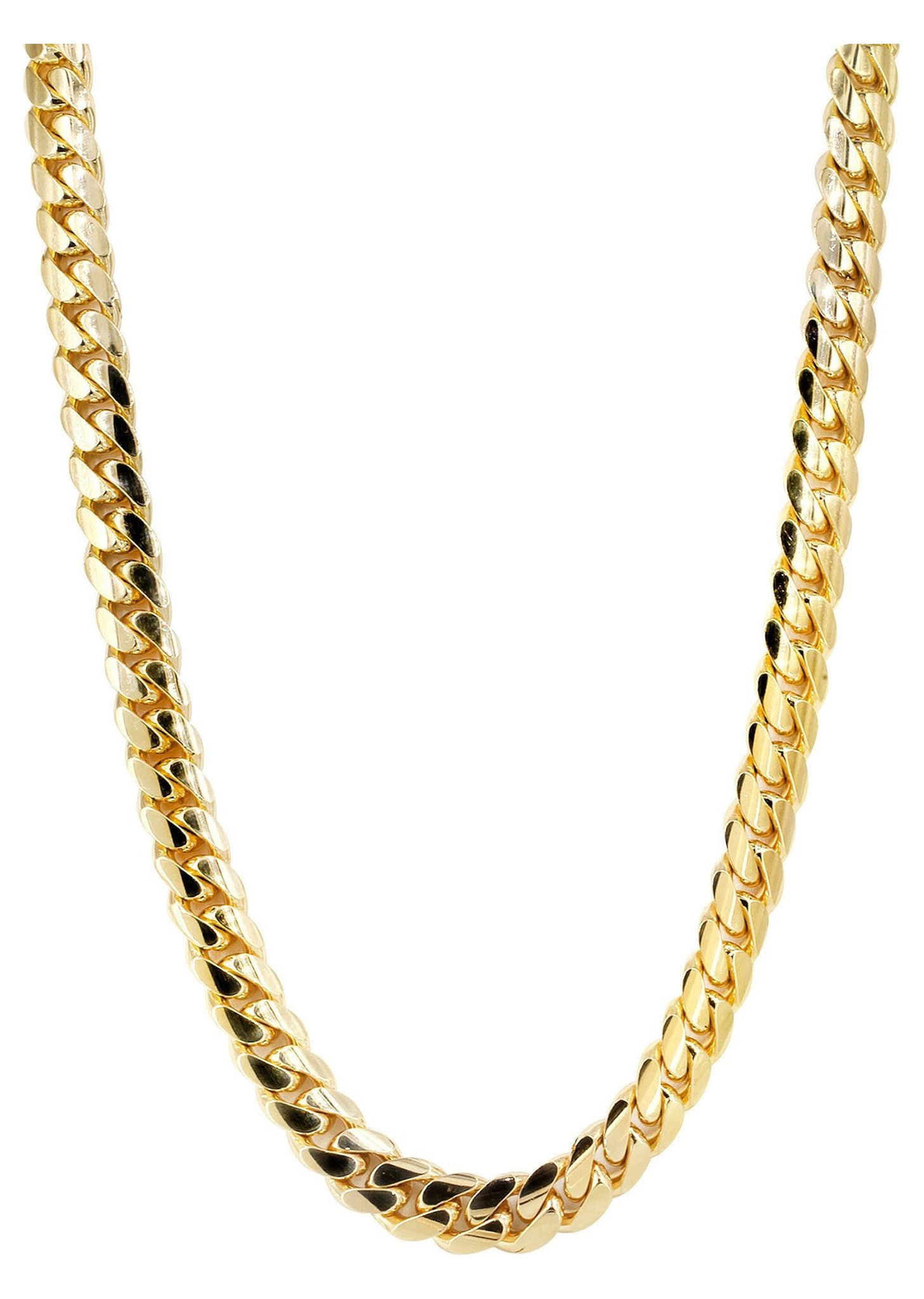14MM Gold Filled Chain 24K Miami Cuban link Curb Necklace for Men Boys Fathers Husband Perfect gift Hip Hop Rapper Chain