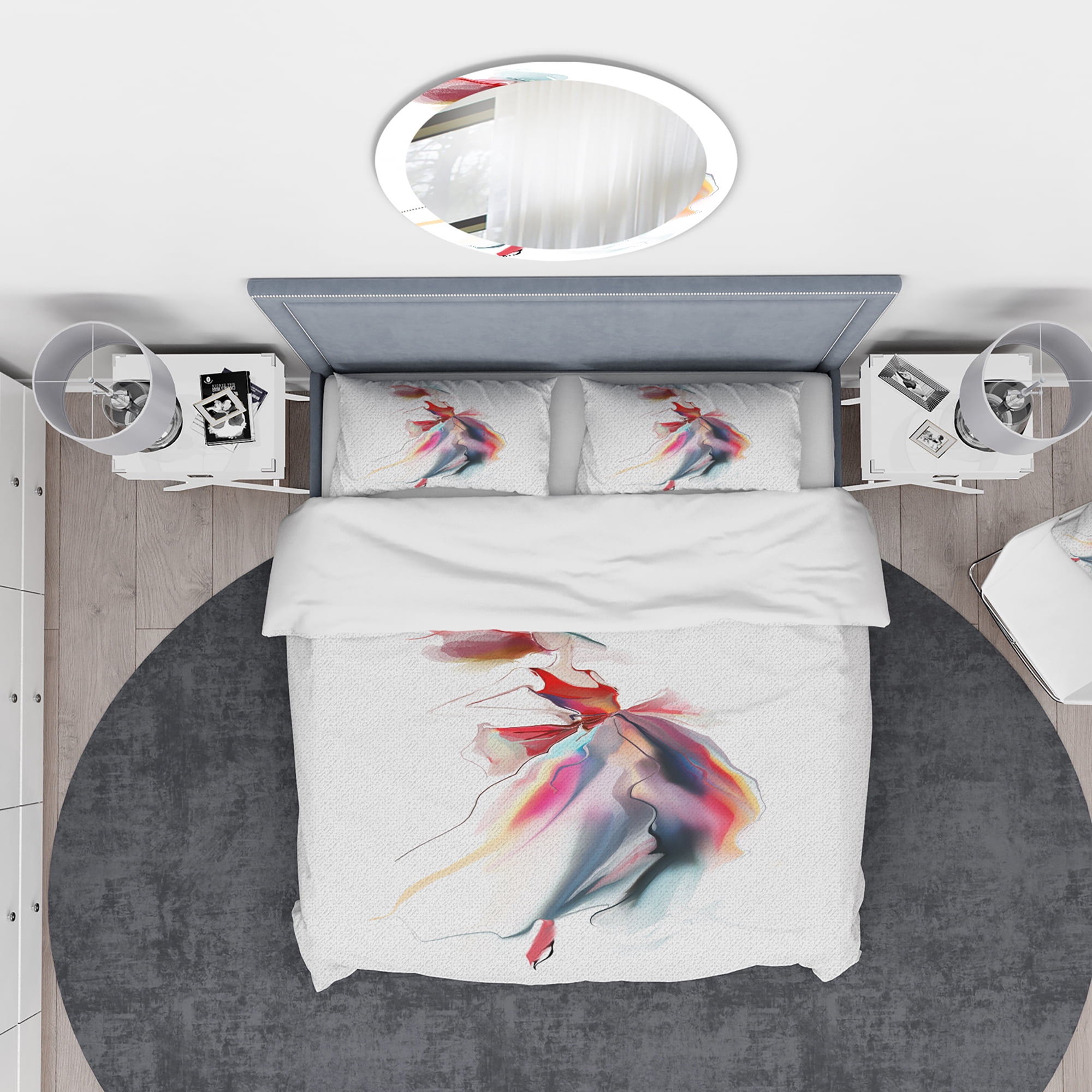 Designart 'Retro Fashion Dress' Portrait Duvet Cover Set