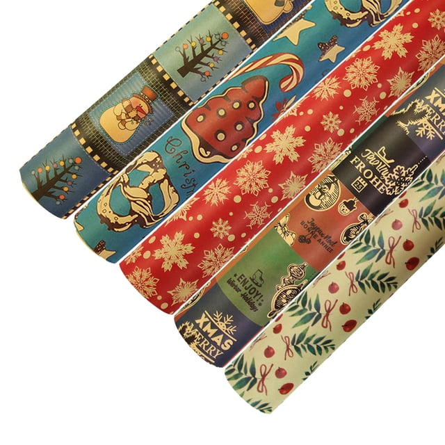 Under 10 Gift Wrapping Paper Wrapping Paper 5 Sheets Kraft Wrapping Paper 70 X 50 Cm Brown Folded Paper for Birthday