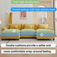 thumbnail image 4 of IPKIG Sectional Sofa Comfy Cloud Couch for Living Room with Pillows, Modern Chenille Sofa Sleeper Deep Couches with Two Ottoman (Yellow, 5-Seat), 4 of 8