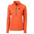 thumbnail image 2 of Women's Cutter & Buck Orange Oregon State Beavers Adapt Eco Knit Stretch Recycled Half-Zip Pullover Top, 2 of 3