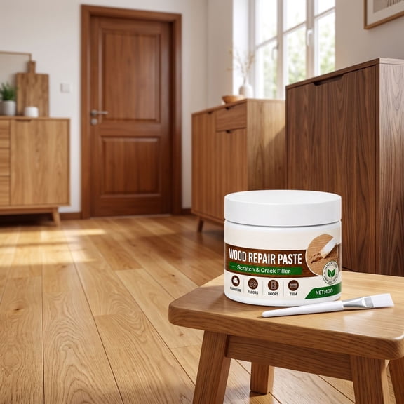 Wood Repair Paste, 40G Wood Repair Paste Scratch and Crack Filler, Multi Surface Scratch Repairs Filler for Furniture Table Door Cabinet Floor Wood Touch Up Wood Stain Paint