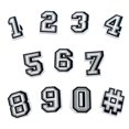 thumbnail image 4 of PVC Letters Numbers Shoe Charms Double A-Z Letters and Decorations Number 0-9# Numbers Clog Charms for Hole Shoes Wristbands Bracelets, 4 of 9