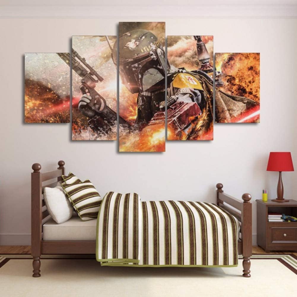 Canvas Work Hd Printed Living Room 5 Panel Star Wars Painting Wall Art Modular Poster Home Decoration Modern Pictures Walmart