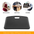 thumbnail image 4 of Tapis de Sol Anti-Fatigue, Tapis de Confort Portable 18 x 22 Pouces pour Poste de Travail Debout Antidérapant et Imperméable, Noir, 4 of 6