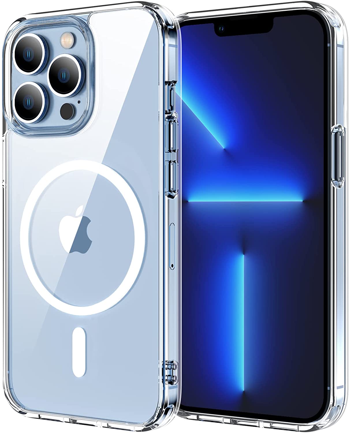 Designed For Iphone 13 Pro Max Case Magnetic Cover Compatible With Magsafe Accessories Charging Crystal Clear Anti Yellowing Shockproof Protective Thin Phone Case Walmart Com