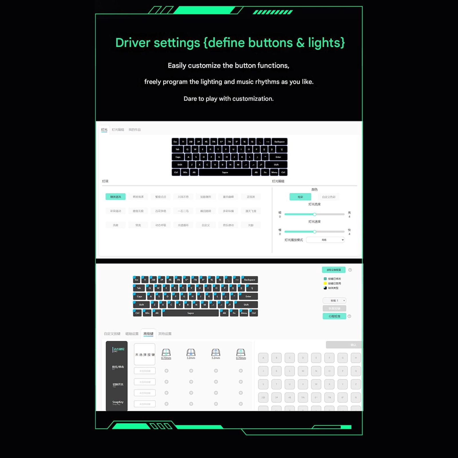 Aluminum Alloy Gaming Keyboards Axises Switches Hollows Body Comfortable Typing Experience