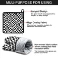 thumbnail image 7 of Black and White Wavy Checkerboard Pattern Kitchen Oven Mitt and Pot Holder Sets 2 Pcs for Baking, Cooking and Grilling, Heat Resistant Up To 392 °F, 7 of 7