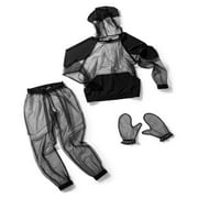 Angle View: Lightweight Mesh Mosquito Jacket with Hood Outdoor Protection Bug Jacket for Hiking Camping Fishing