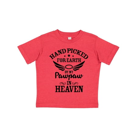 

Inktastic Handpicked for Earth By My Pawpaw in Heaven with Angel Wings Gift Toddler Boy or Toddler Girl T-Shirt