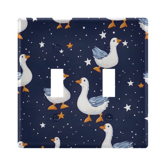 Light Switch Cover Cute Geese Star Plates Faceplate Decorative Switch Plate for Bedroom Home Decor