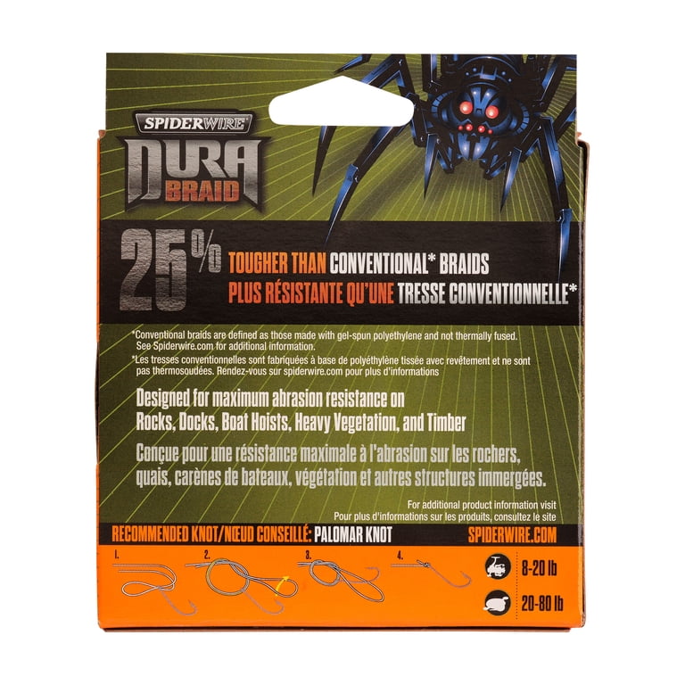 SpiderWire DuraBraid Fishing Line - Moss Green, 0.006in Diameter, 0.15mm, 3000 Yards