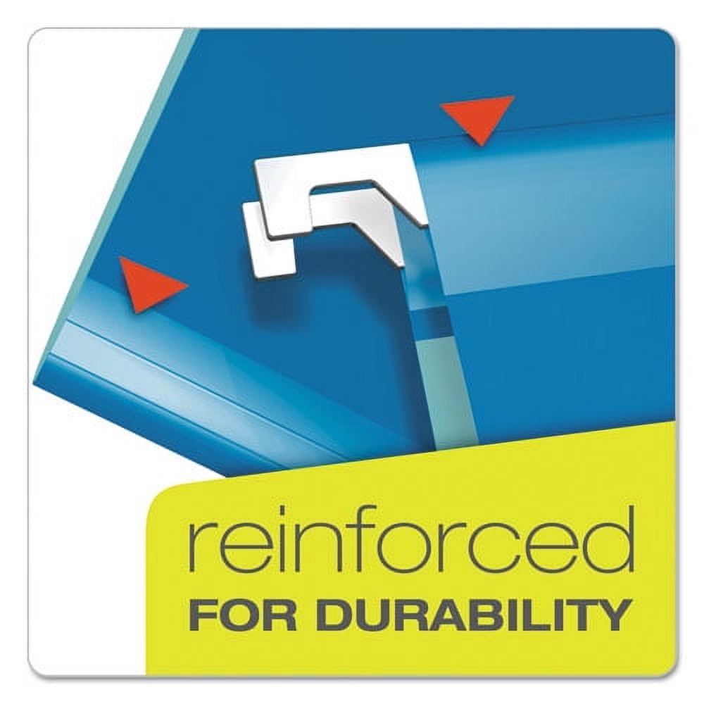 "Extra Capacity Reinforced Hanging File Folders With Box Bottom, Letter Size, 1/5-Cut Tab, Assorted, 25/box | Bundle of 5 Boxes"