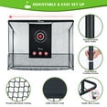 thumbnail image 7 of OXYGIE 10x7.5FT Golf Practice Hitting Net for Backyard Driving with Heavy Duty Frame Target Cloth Personal Driving Range for Indoor or Outdoor, 7 of 7