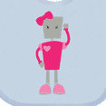 thumbnail image 4 of Inktastic Cute Robot, Funny Robot, Girl Robot, Pink Robot Girls Baby Bib, 4 of 4