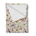 thumbnail image 2 of Mexican Soft Flannel Fleece Throw Blanket, Colorful Nature Inspired Pattern Birds Flowers Leaves and Dots Creativity, Cozy Plush for Indoor and Outdoor Use, 70" x 90", Multicolor, by Ambesonne, 2 of 5