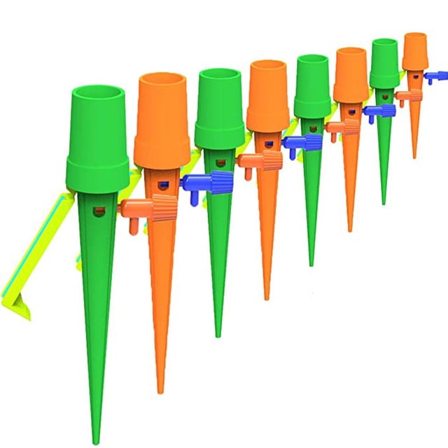 CNKOO Plant Self Watering Spikes Devices Automatic Plant Drip Irrigation System with Slow Release Control Valve Switch,Adjustable Plants Waterer Devices
