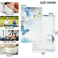 thumbnail image 3 of SKYSONIC 2pcs Butterfly Cotton Hand Towels Absorbent Bath Towel Decorative Fingertip Towels for Bathroom Gym Spa Hotel Beach,16 x 28 inch, 3 of 7