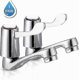 thumbnail image 5 of Bathroom Taps Lever - 1/2 Basin Taps Bathtub Set With Metal Knobs Pillar Polished Chrome Plated s20241212871, 5 of 5