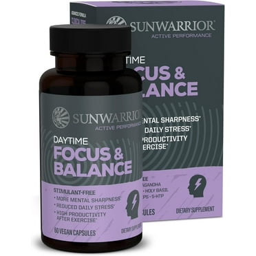 Sunwarrior Active Focus & Balance Capsules, Dairy-Free, Vegan, 60ct