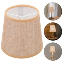 ORDDIART 2Pcs Small Lampshades Khaki Round Bell Cloth Lampshade for Table Lamps