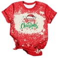 thumbnail image 1 of Shorts for Women,Womens Christmas Tops,Womens Fashion Christmas Printed Round Neck Short Sleeved T-Shirt Top,Christmas Tops for Women,Tops for Women, 1 of 4