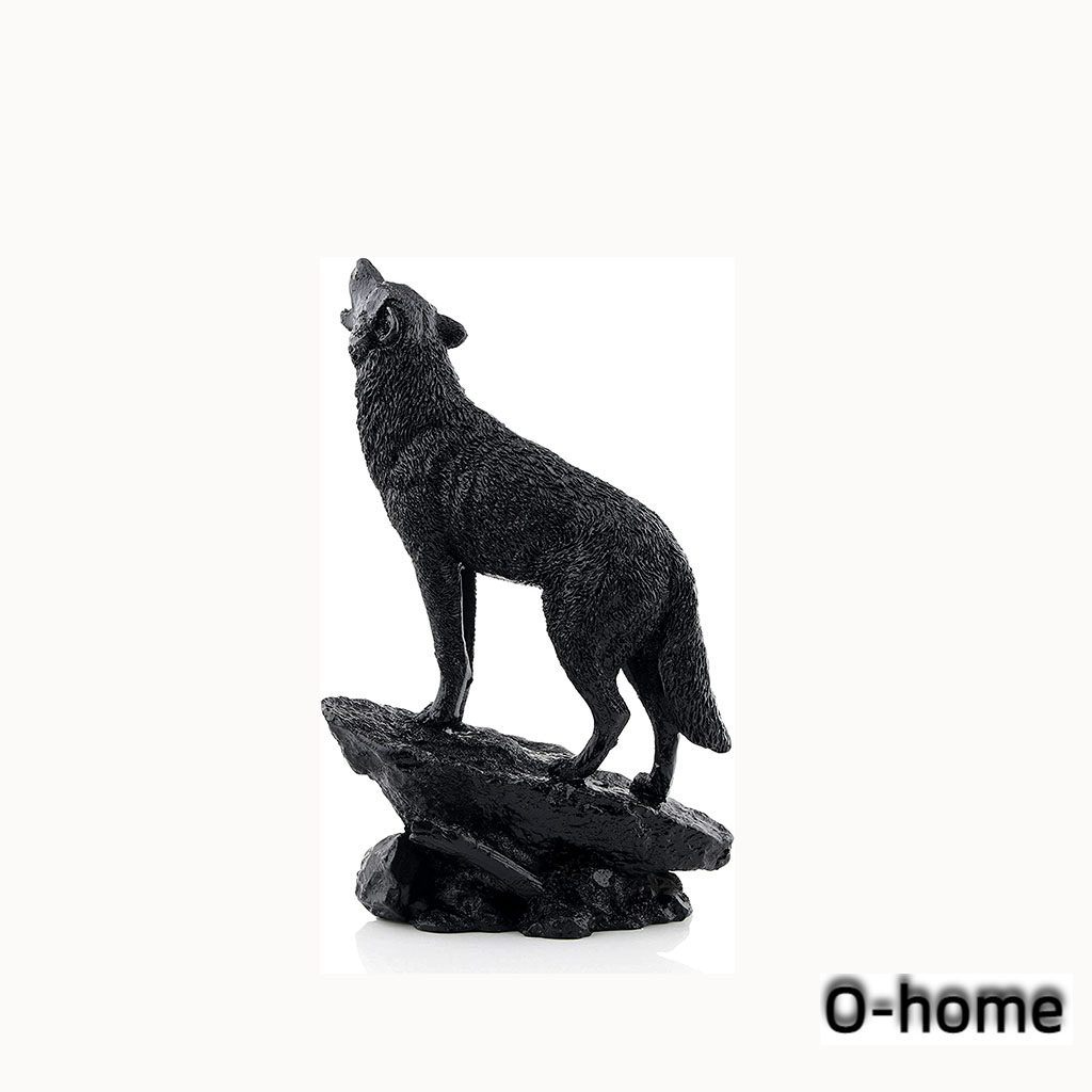 Sculpture Wildlife Howling Wolf Statue and Figurine