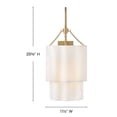 thumbnail image 6 of 47730LCB Hinkley Lighting Gwen - 12W 1 LED Large Wall Sconce-25.75 Inch Tall and 11.5 Inch Wide-Lacquered Brass Finish, 6 of 13