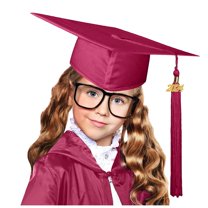 CHUOU Shiny Kindergarten And Preschool Graduation Caps For Kids And High School College For Adults With Tassel,S