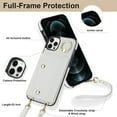 thumbnail image 6 of for iPhone 12 Pro Max Case Wallet with Strap for Women,Crossbody Lanyard and Wristlet Strap,Zipper Pocket,Credit Card Holder,Ring Stand,RFID Blocking Phone Wallet Case(6.7 inch,White), 6 of 18