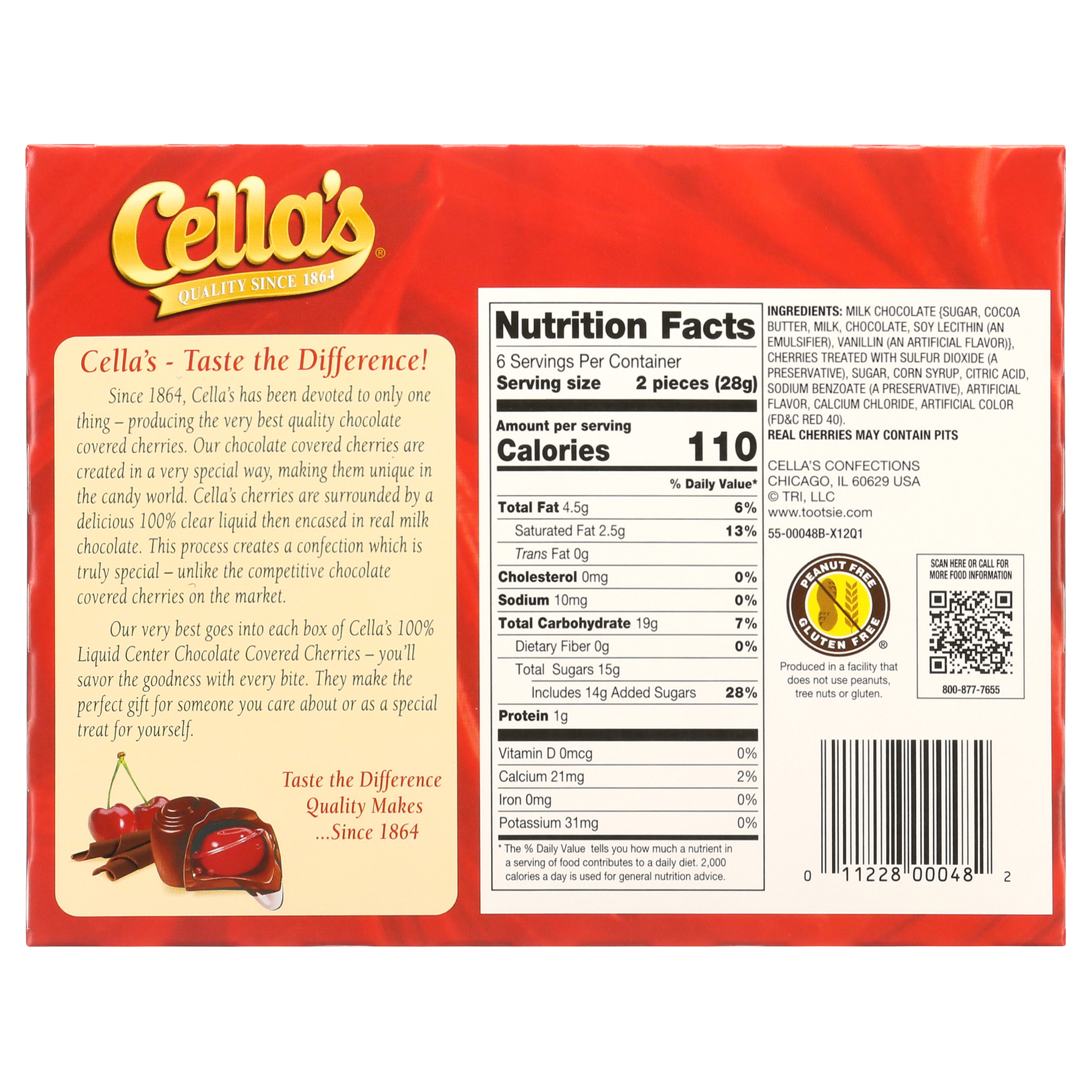 Cella's Holiday Milk Chocolate Covered Cherries , 6 oz, 12 Count - image 5 of 9
