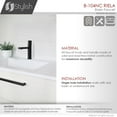 thumbnail image 3 of Stylish Riela 7 ½" Ht Single Handle Matte Black & Silver Bathroom Faucet B-104NC, 3 of 12