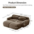 thumbnail image 2 of 80.4”Boneless Cloud Couches, Soft Fluffy Plush Fabric, Modular Sectional Sofa Bed with 2 Ottoman, Loveseat Chocolate Brown Couches, No Assembly Required, Comfy Sofa for Living Room, 2 of 9