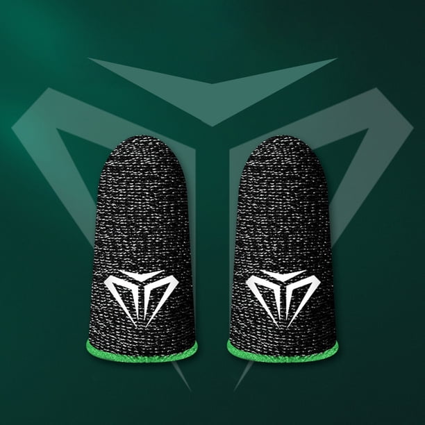 1 par de fundas para los dedos para PUBG, transpirables, a prueba de sudor, para la punta de los dedos (verde)
