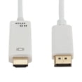 thumbnail image 4 of Línea De Conversión Adaptador de cable compatible con Display Port DP a HDMI de 6 pies 4K X 2K para proyector (blanco), 4 of 7