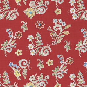 David Textiles Morning Bloom Ditsi Red Cotton 1 Yard Fabric Cut