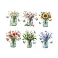 thumbnail image 3 of 6 pegatinas de pared en maceta con flores, adhesivos de vinilo para pared, hojas para baño, sala de yoga y sala de estar, 3 of 9