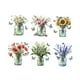 thumbnail image 3 of 6 piezas de pegatinas de pared florales de primavera, arte de hojas , decoración del hogar, calcomanías de vinilo para pared para guardería,, 3 of 9