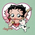 thumbnail image 5 of Wild Bobby, Betty Boop Heart Blowing Kiss Dog Betty Boop Ladies Racerback Tank Top, Mint, Small, 5 of 5