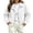 01 White, variant on Fewfanhot Womens Fall Tops Polka Dot Cropped Jacket Full Zip with Pockets Lightweight Relaxed Fit Spring and Fall