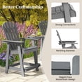 thumbnail image 6 of Costway 1 PCS Tall Bar Stool HDPE Patio Chair with Armrest Footrest Home Indoor Outdoor Gray, 6 of 8
