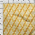 thumbnail image 2 of oneOone Polyester Lycra Yellow Fabric Argyle Geometric Craft Projects Decor Fabric Printed By The Yard 56 Inch Wide, 2 of 4