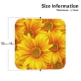 thumbnail image 2 of Vsdgher 3D Sunflowers Leather Coasters for Drinks, Durable Drink Coasters 4 Set for Tabletop Protection, Luxurious Home Décor and Housewarming Gift ( {designName})Square, 2 of 6