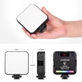 thumbnail image 3 of Andoer W64RGB Mini RGB LED Video Light Rechargeable Photography Fill Light CRI95+ 2500K-9000K Dimmable 20 Effects with LCD Display 3 Cold Shoe Mounts Magnetic Backside for Vlog Live Streami, 3 of 7