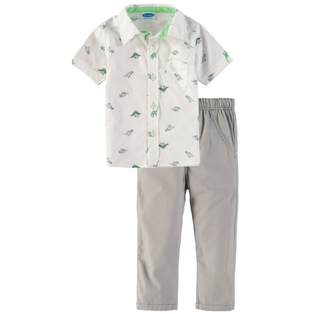 Bon Bebe Boys 12-24 Months Printed Woven Pant Set (Grey 12 Months)