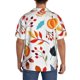thumbnail image 3 of Balery Autumn Pumpkins Fall Leaves Camisa Casual de Manga Corta con Botones para Hombre, Texturizada, Estilo Cubano, para Playa, Verano-Small, 3 of 5