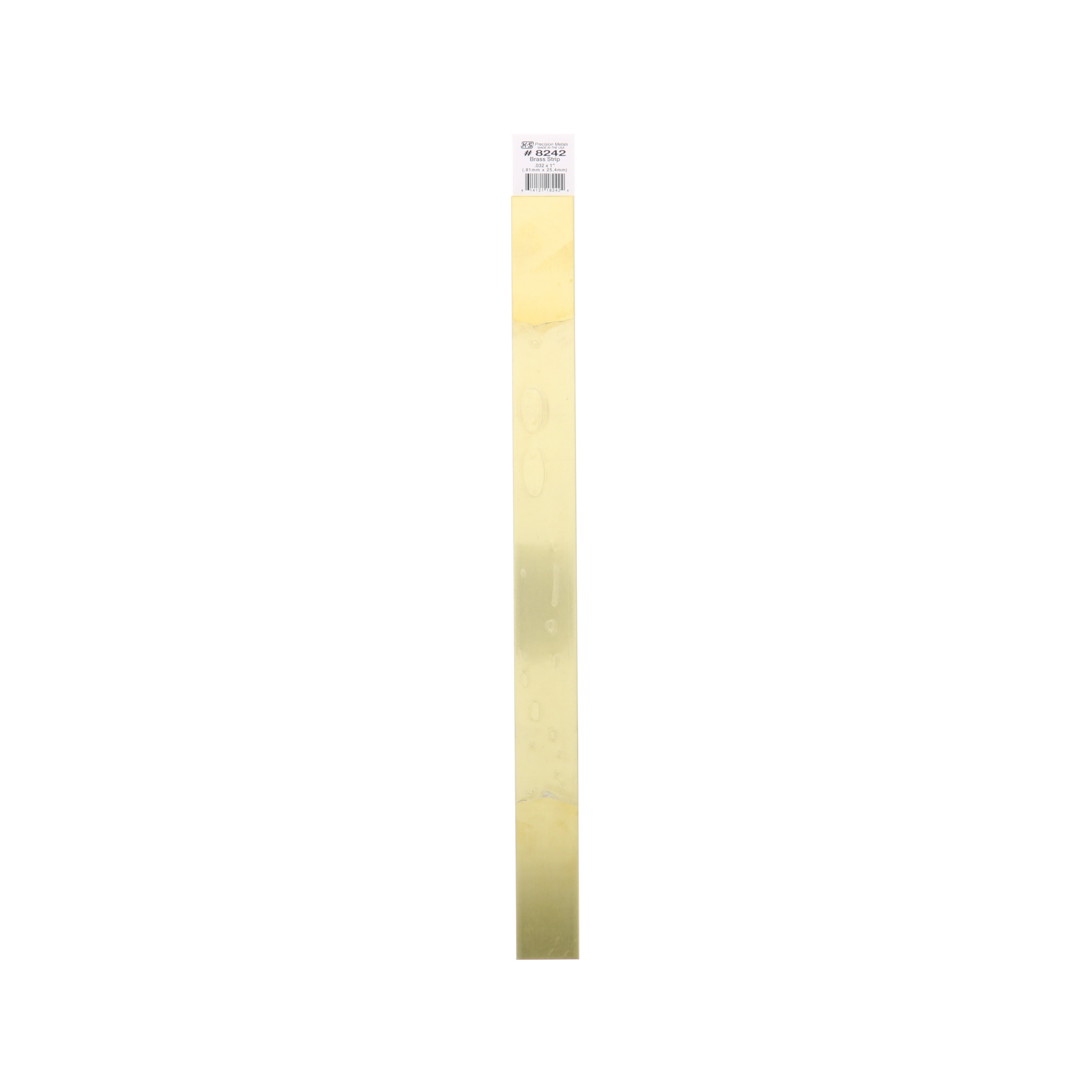 K&S Engineering Brass Metal Strip, .032in x 1in x 12in