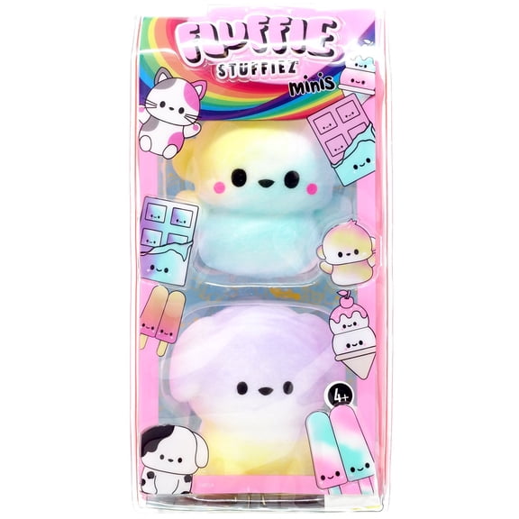 Fluffie Stuffiez Minis Monkey & Dog Figure 2-Pack (Soft & Squishable)