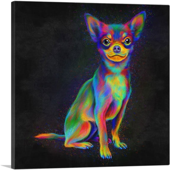 ARTCANVAS Chihuahua Mexican Dog Canvas Art Print - Size: 18" x 18" (0.75" Deep)